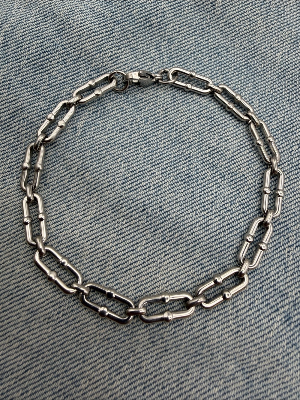Silver Paperclip Chain Bracelet